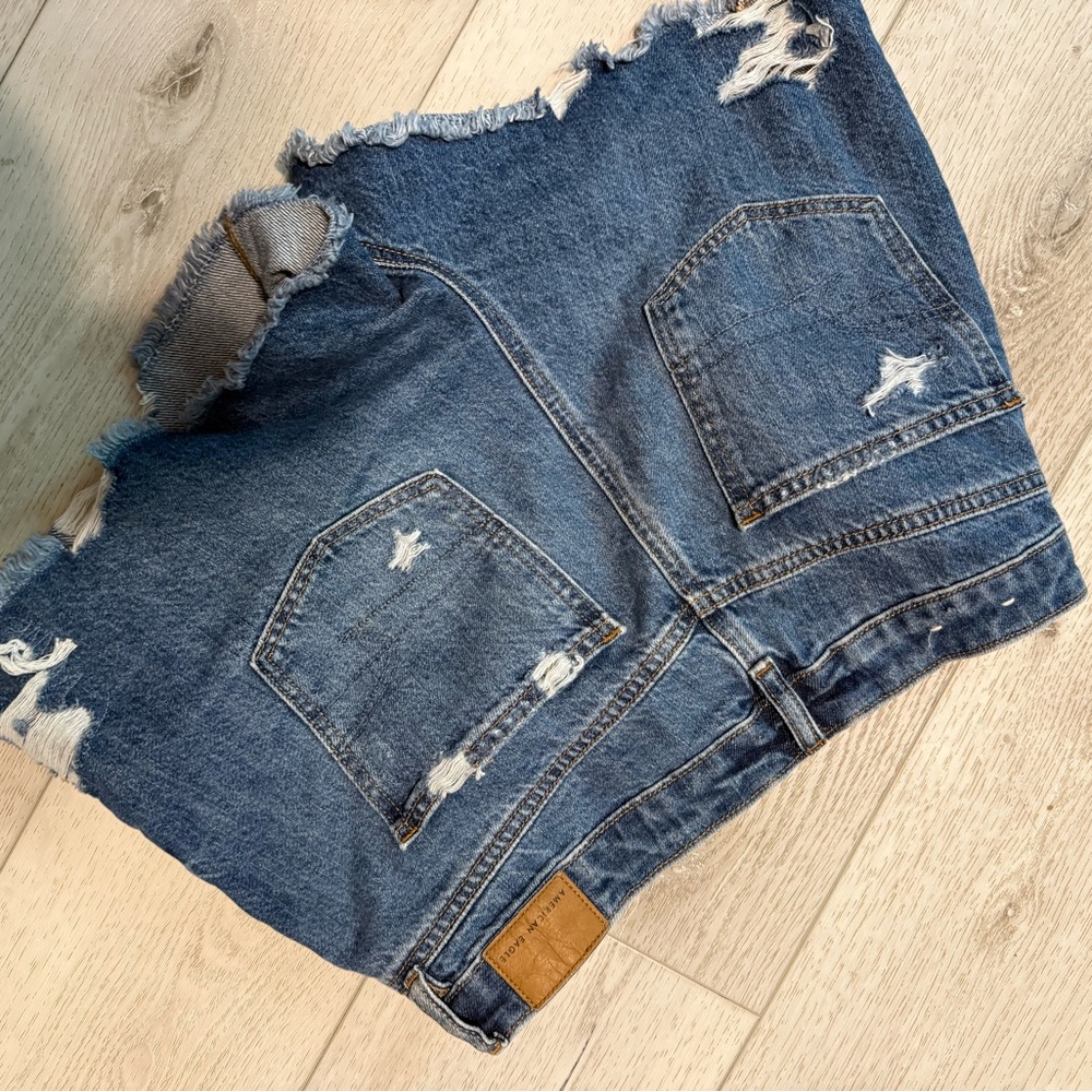 American Eagle Outfitters Ripped Blue Jean Shorts
